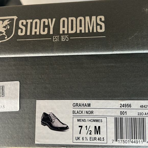 NEW Stacy Adams Black Dress Shoes size 7 1/2 main image 7